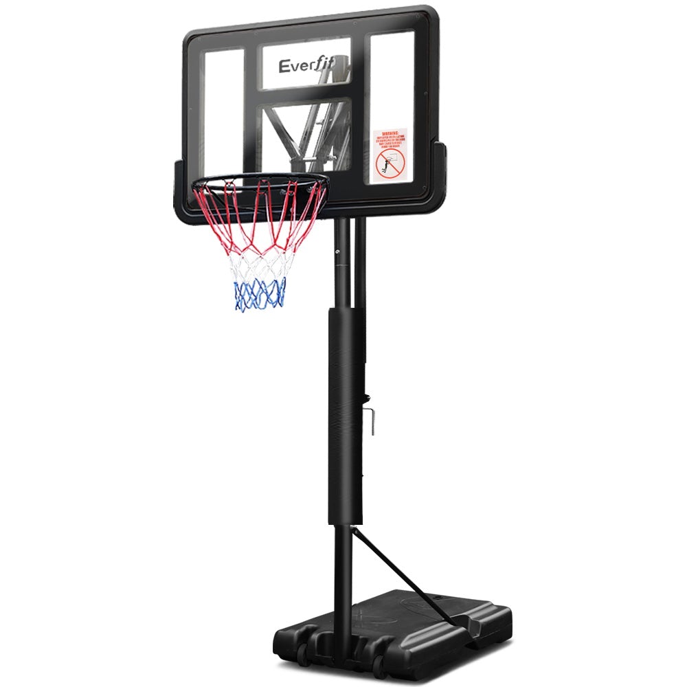 Everfit 3.05M Basketball Hoop Stand System with adjustable height and shatterproof backboard, set up for outdoor play.